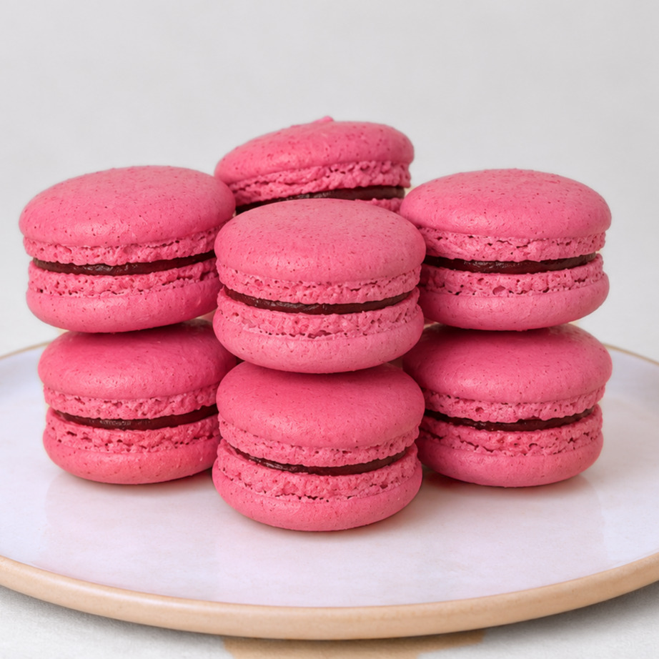 Frambuaz Ganajlı Macaron (Adet)