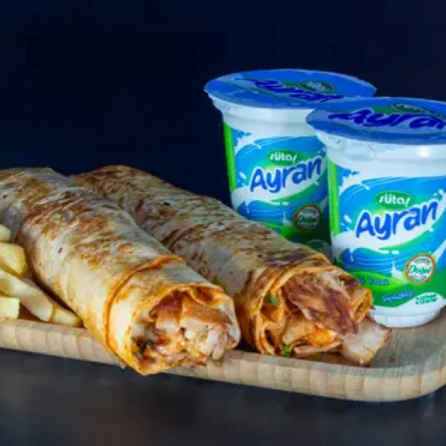 2'li Haylaz Dürüm & Patates Kızartması & Ayran Menü