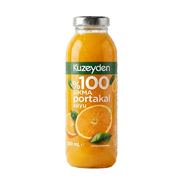 Kuzeyden %100 Sıkma Portakal Suyu 250 ml