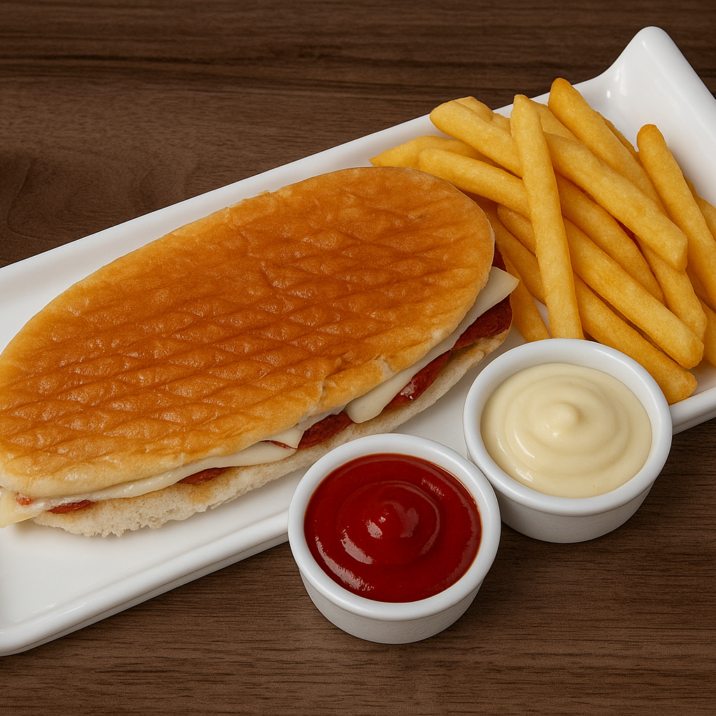 Domatesli Karışık Tost+Patates Kızartması