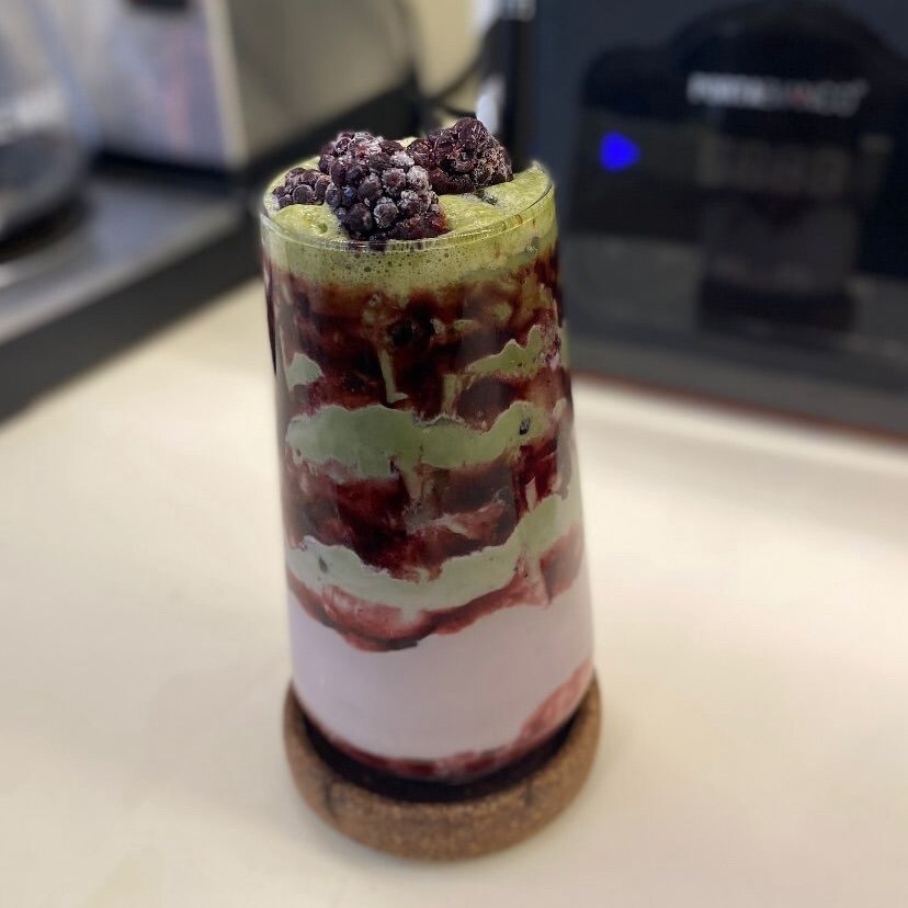 Iced Berry Matcha Latte