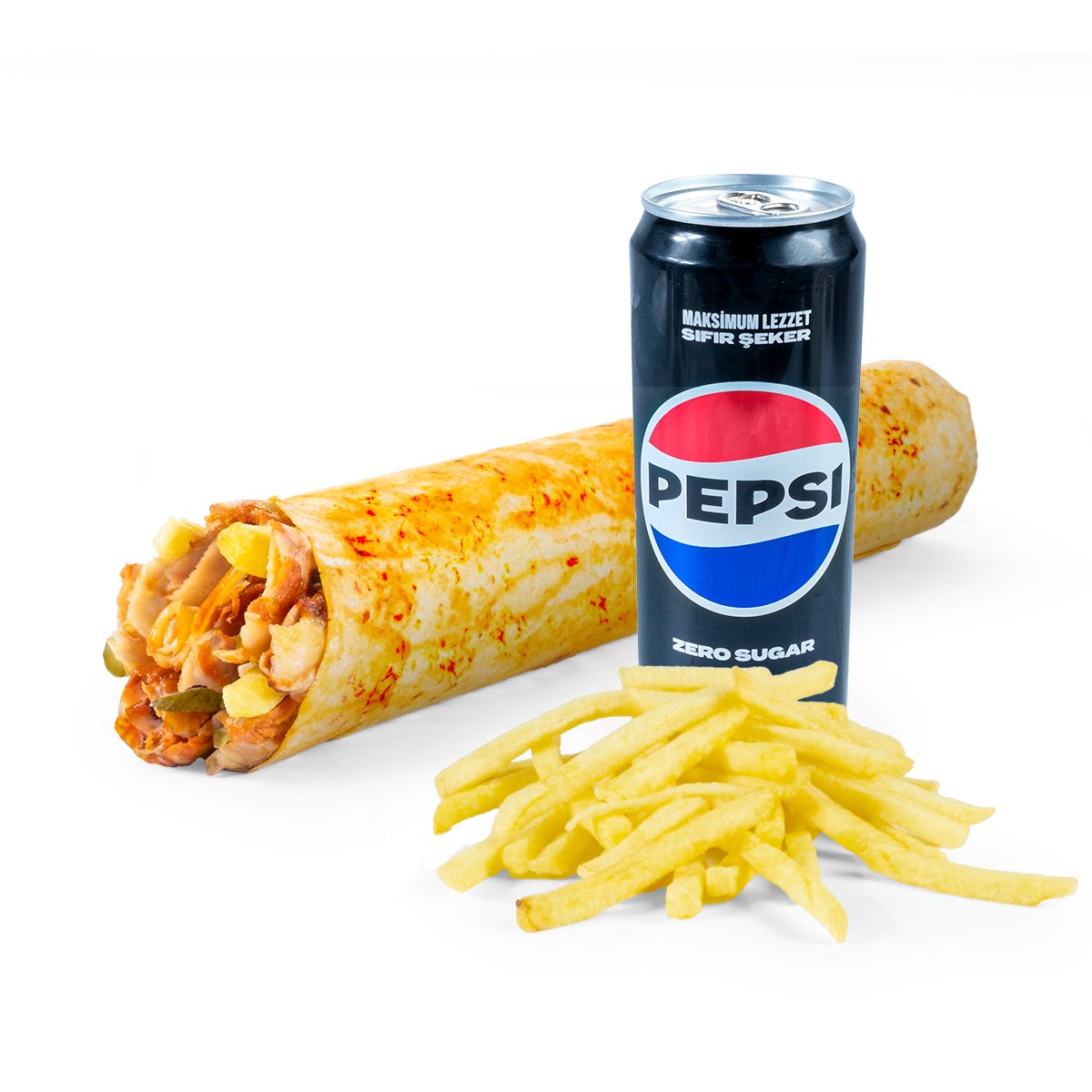 Tavuk Döner Dürüm Menü (100gr.)