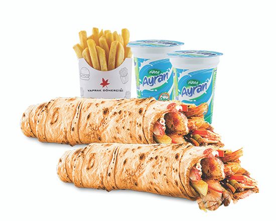 Efsane İkili Tavuk Dürüm Menü ( Kişi Başı 380 TL )