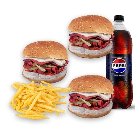 3'lü Eritme İso Burger Menü