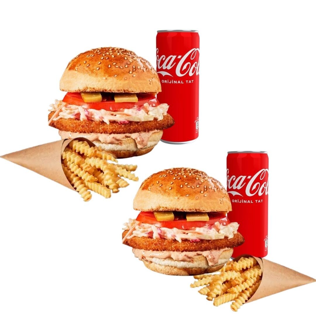 2'li Co Şnitzel Burger Set Menü 2