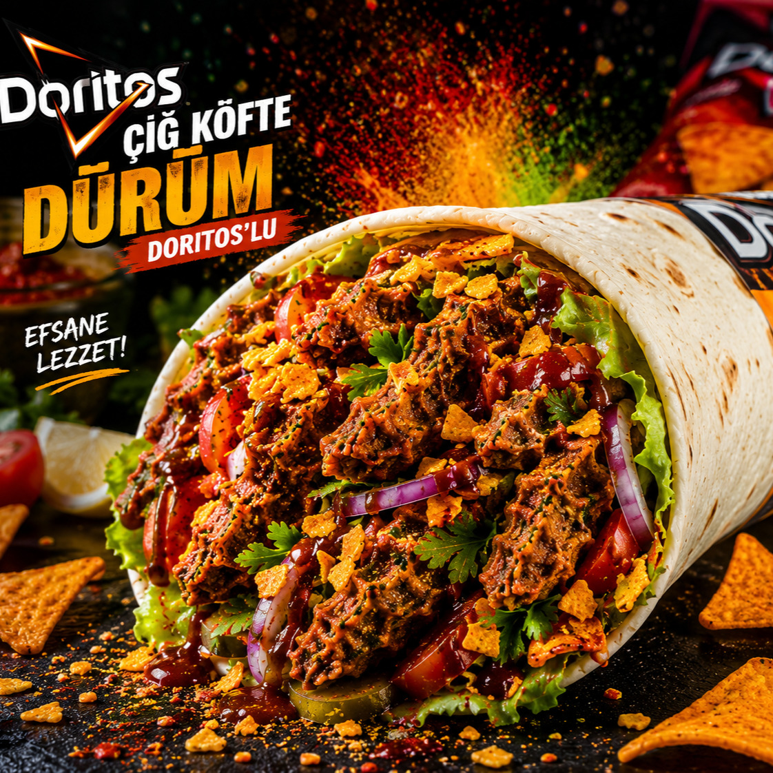 Doritoslu Çiğ Köfte Dürüm (150 gr)
