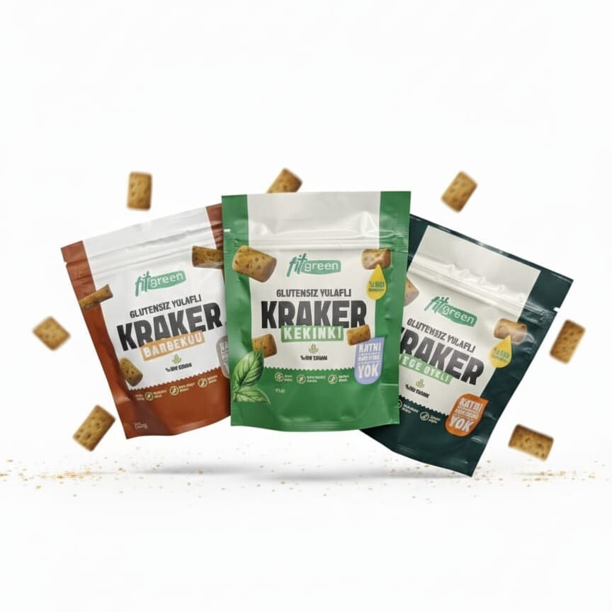 Glutensiz Kraker (Çörekotu, Fesleğenli, Barbekülü)