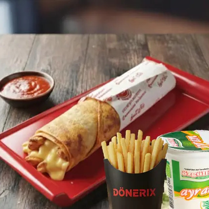 Kaşarlı Tavuk Döner Dürüm Menü
