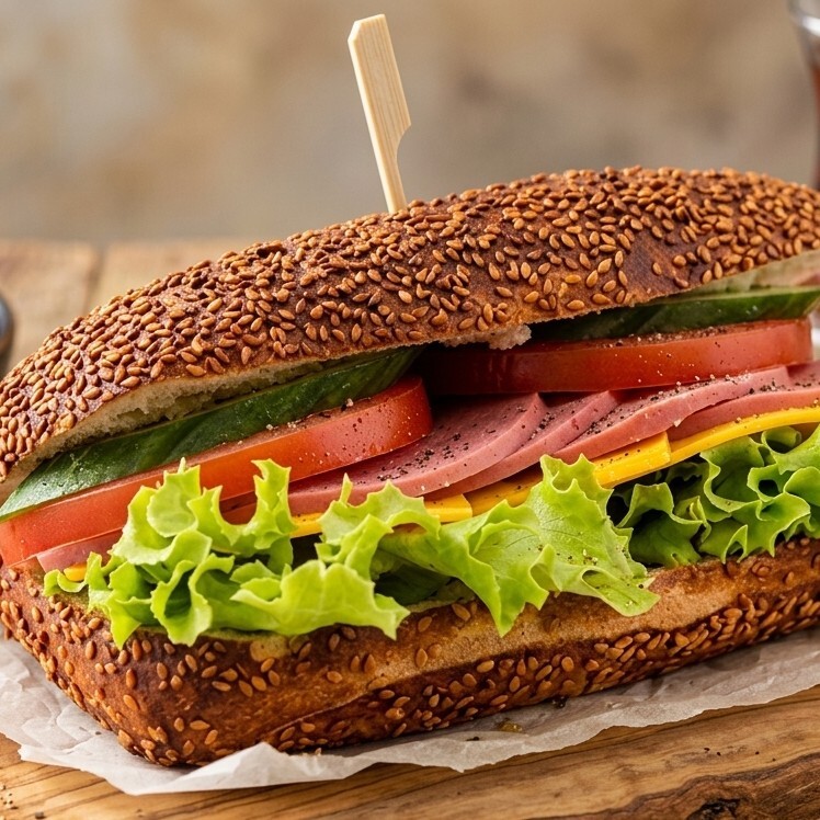 Kaşarlı Salamlı Baget Sandviç