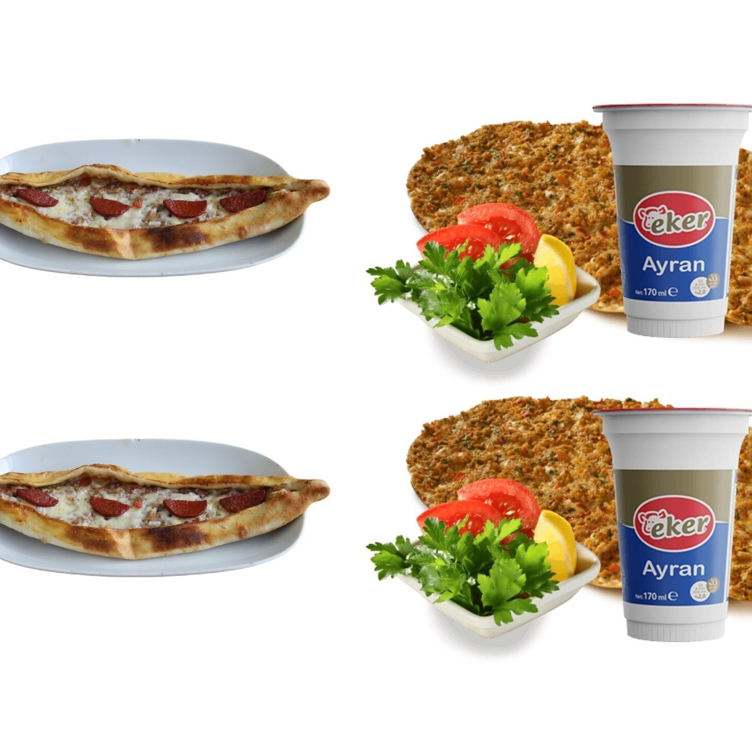 2'li Karışık Cantık & 2'li Lahmacun Menü