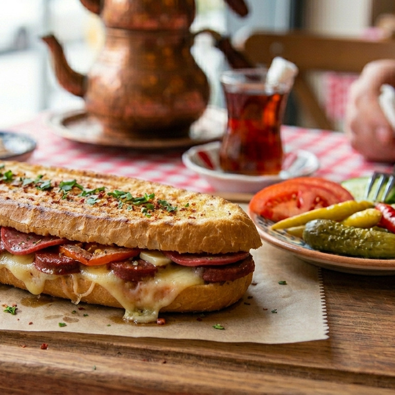 Yarım Ekmek Karışık Tost