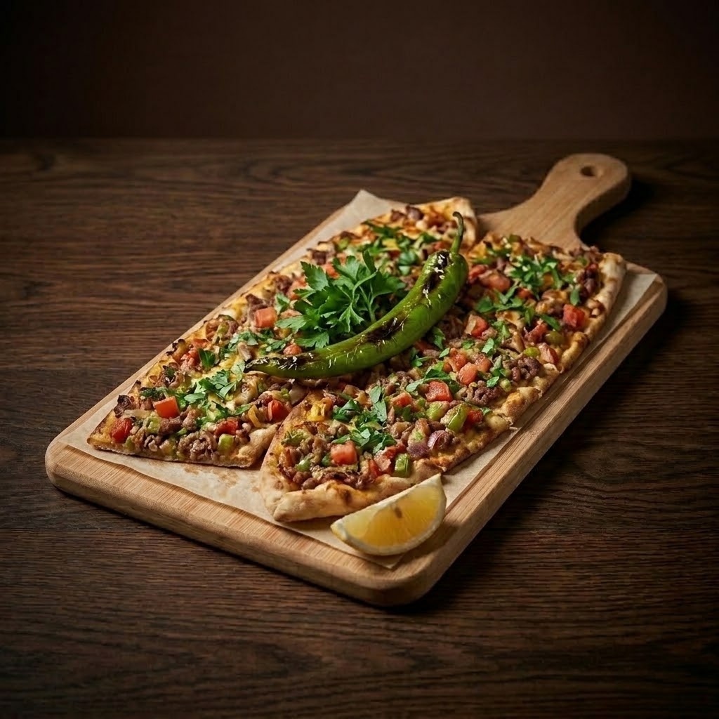 Kavurmalı Pide Kıymalı