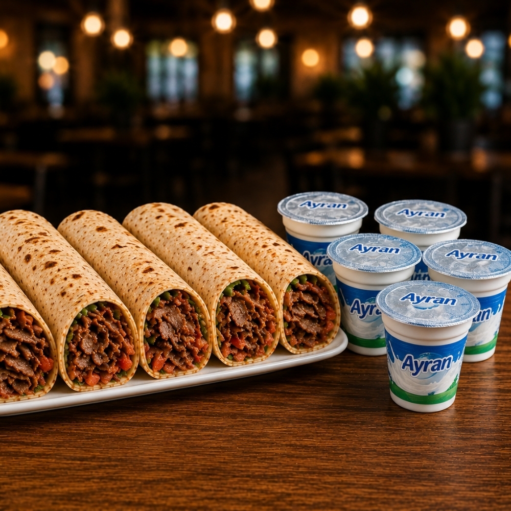 (Beş Öğrenci) 5 Ad 70 Gr Hatay Usulü (5 Ad 280 Ml Ayran)
