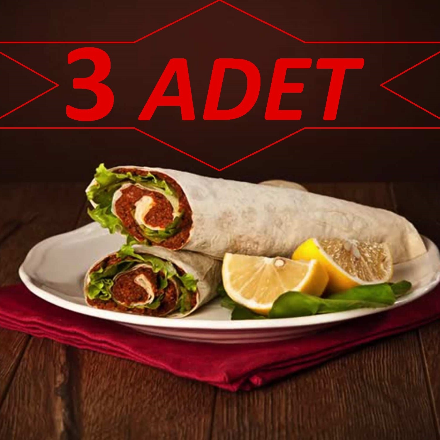 Doritoslu Çiğ Köfte Dürüm (3 Adet) (90 gr.)