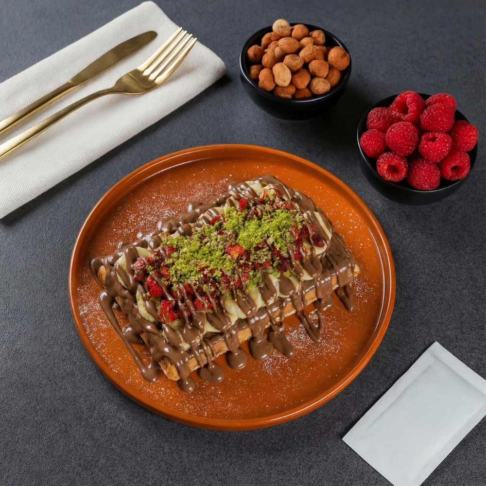 Sütlü Çikolatalı Waffle (Büyük Hamur)