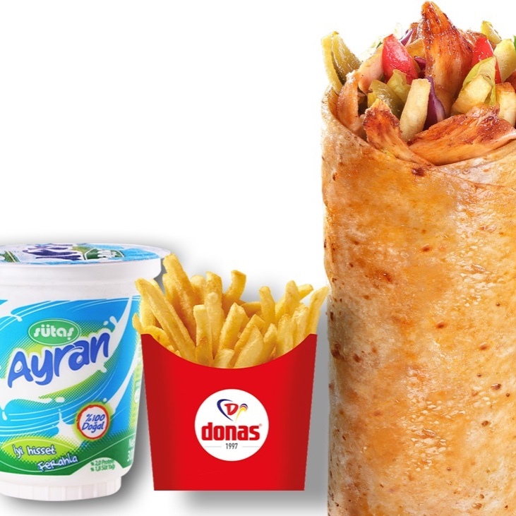 Davul Donas Tavuk Döner Dürüm Menü 1