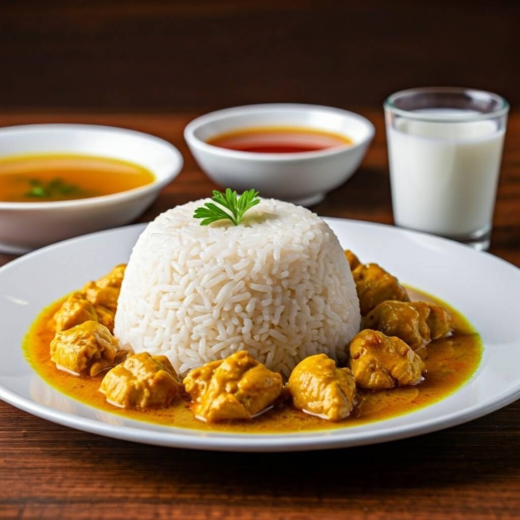Mercimek Çorbası + Kori Soslu Tavuklu Pilav + İçecek