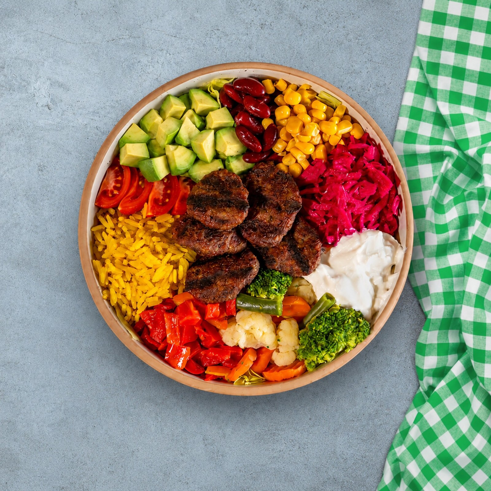Köfteli Çeşit Bowl