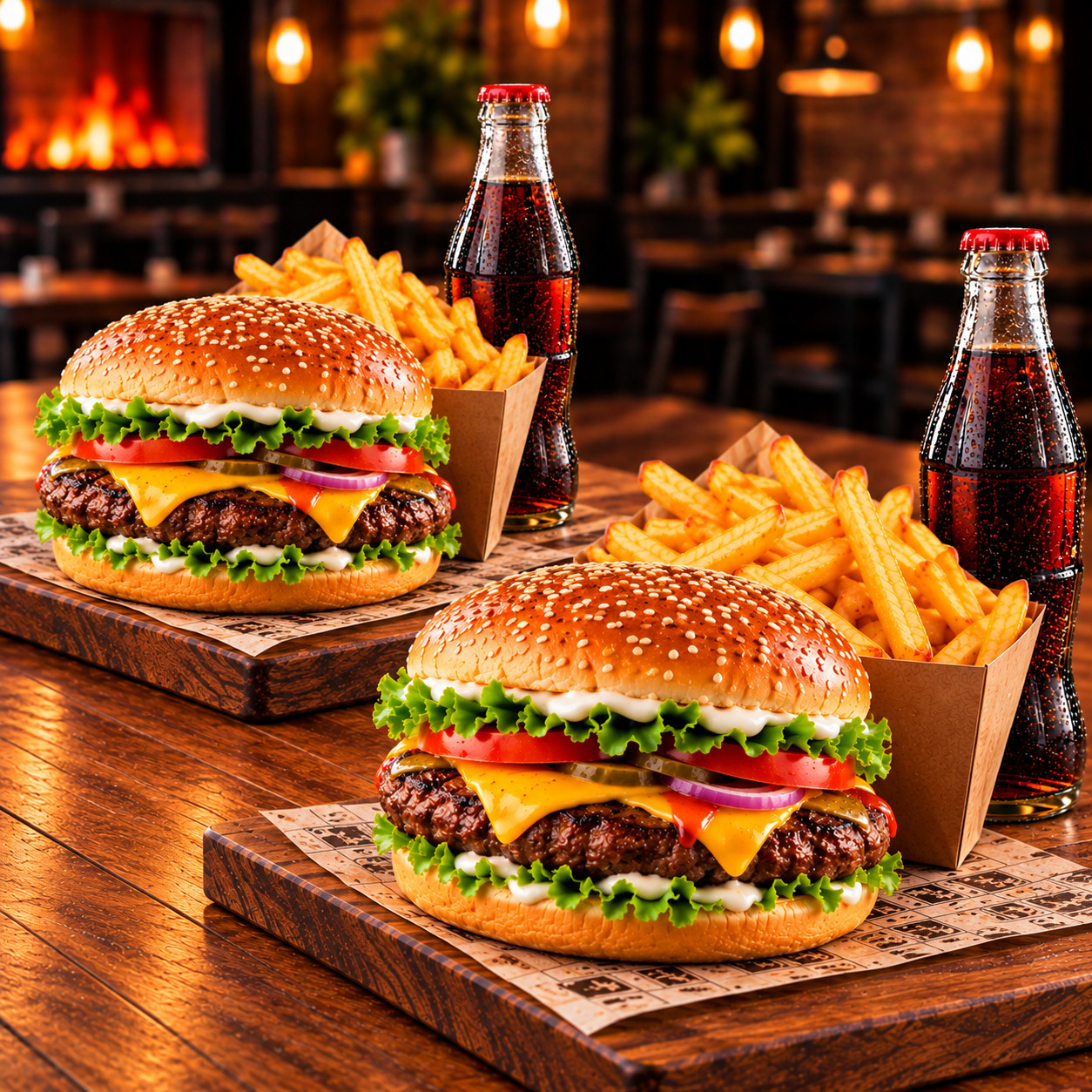 İkili Et Burger Menü