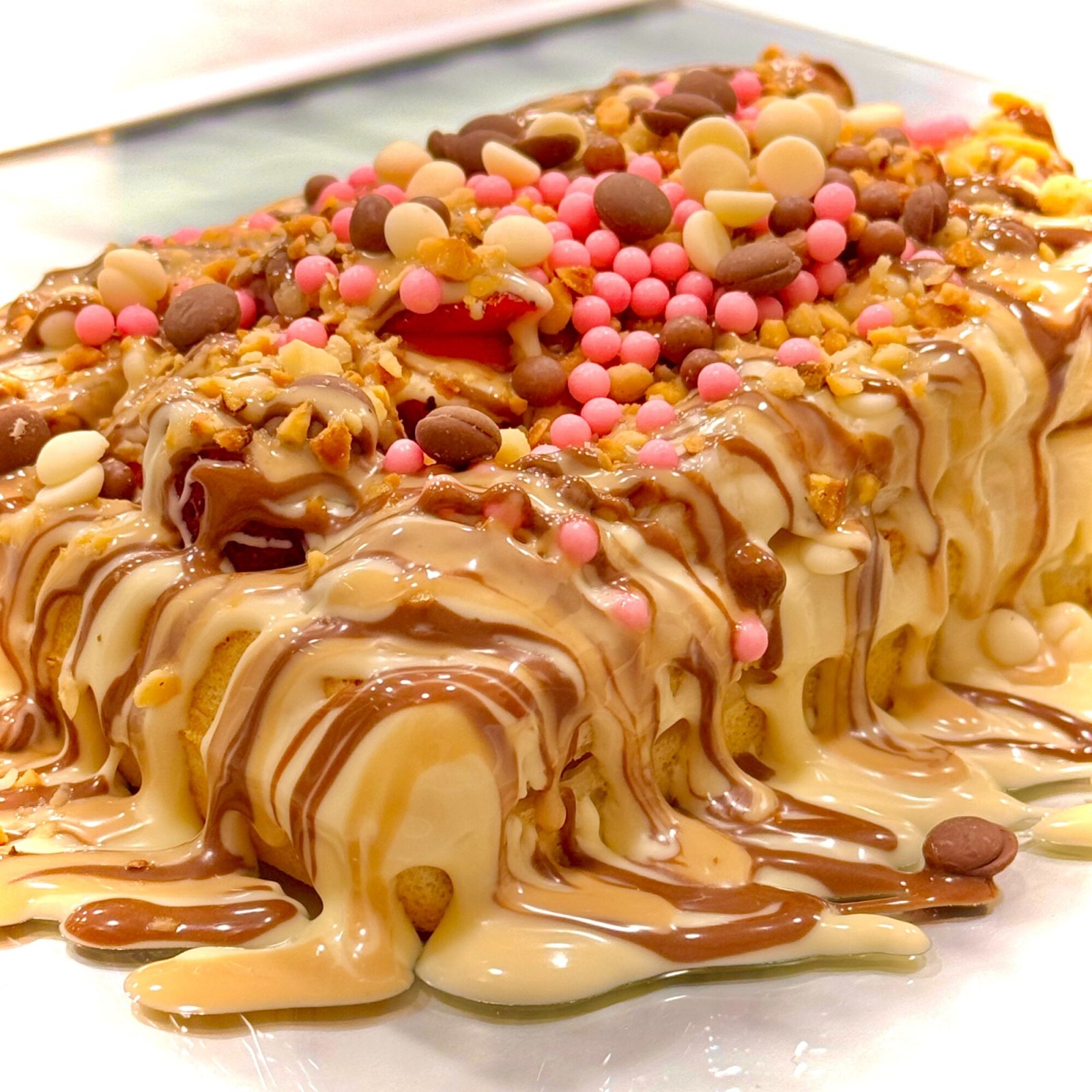 Karamelli Bowl Waffle (Büyük Hamur)
