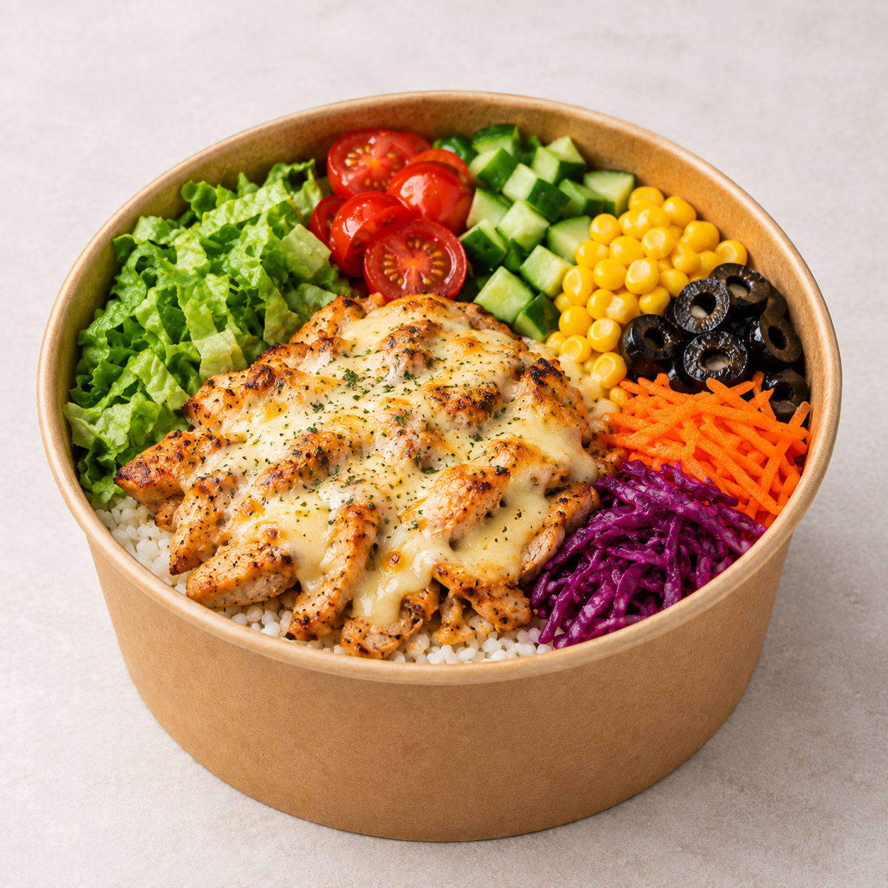 Tavuk Kaşarlı Pilavlı Bowl
