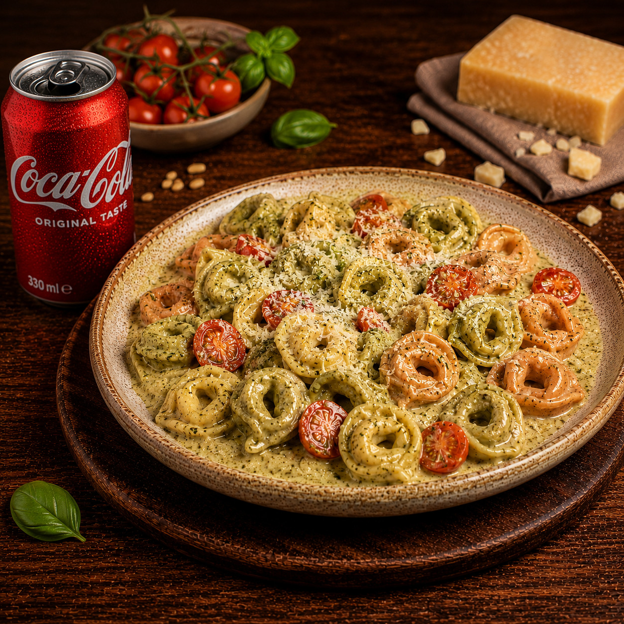 Avantajlı Pesto Soslu 3 Renkli Tortellini