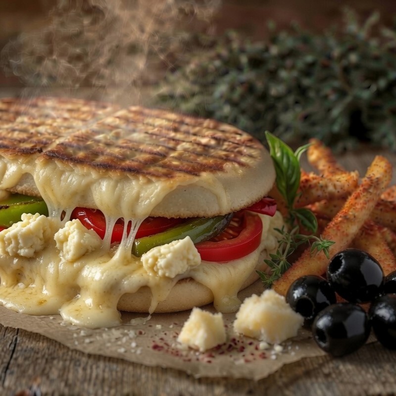 Mihaliç Peynirli Bazlama Tost & Patates Kızartması