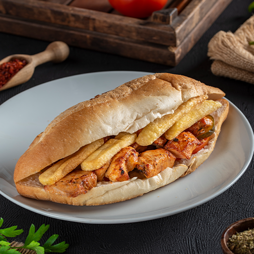 Bütün Ekmek Tavuk Şiş (Tam Porsiyon)