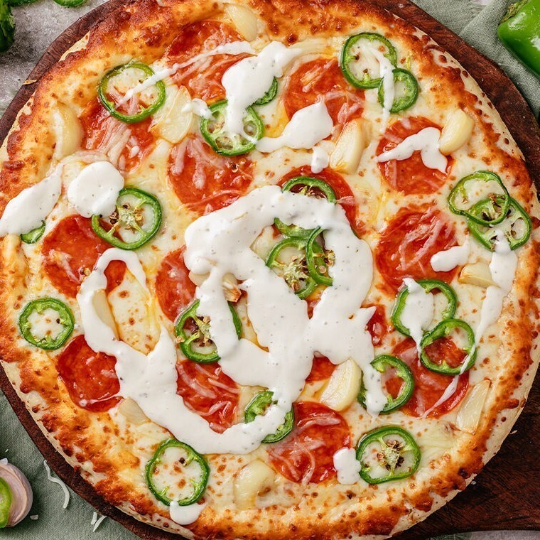 Mexica Ateşi Pizza (Orta) VIP Live Sos Acı Jalapeno Sucuk Mantar Gurme Pizzacı Pizza