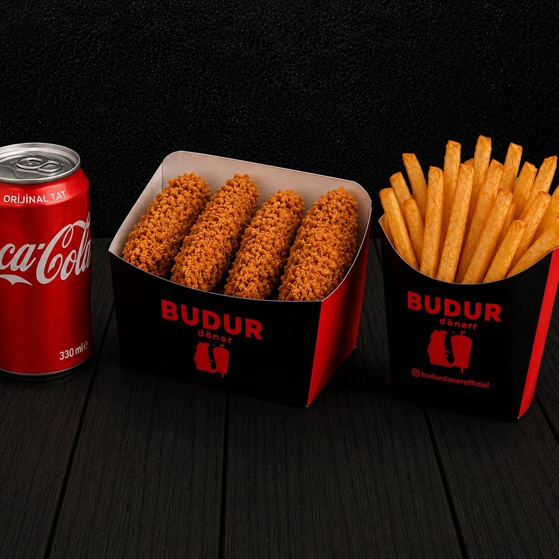 Çıtır Fileto Menü 4 lü göğüs patates kızartması ve kutu içececek