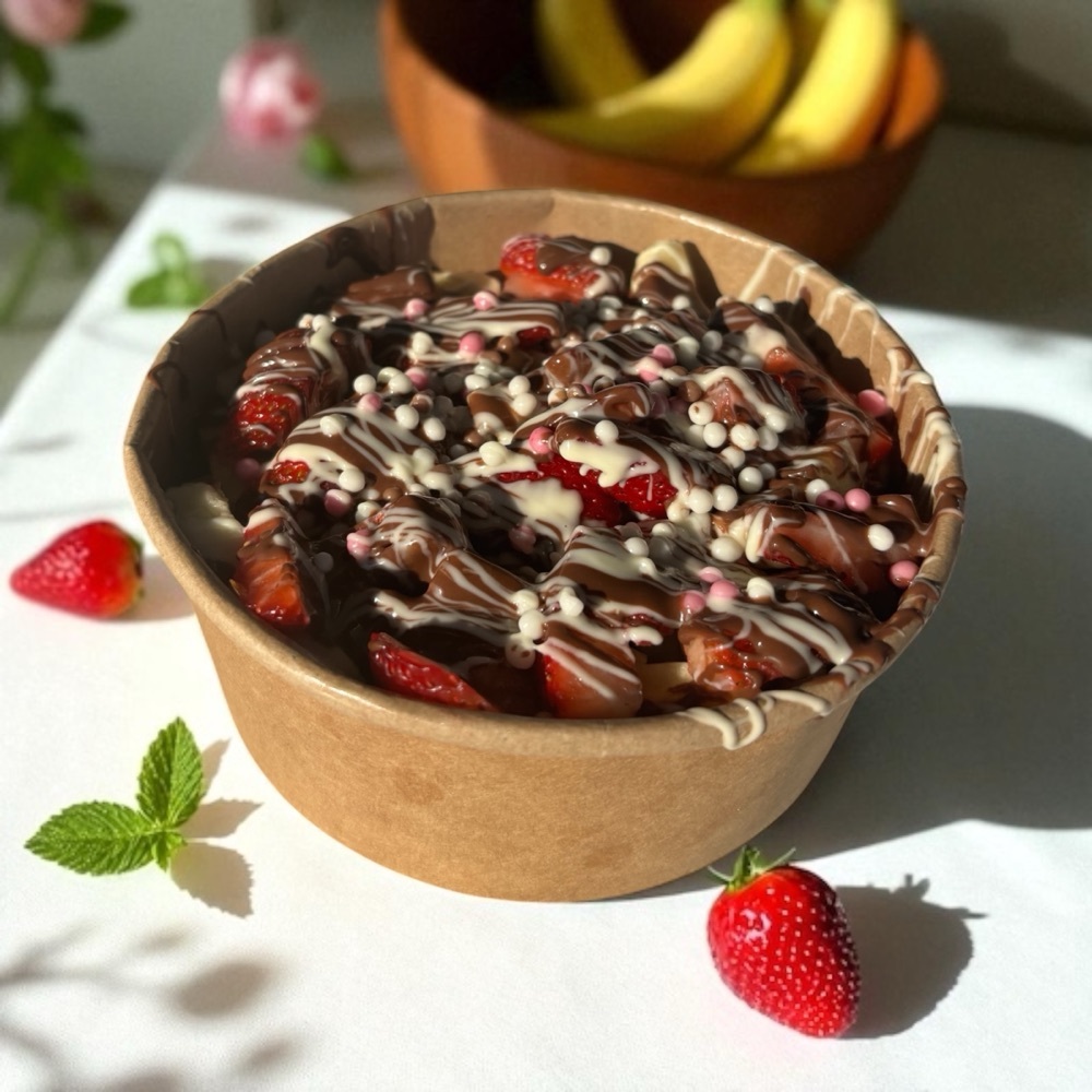 Çilek&Muz Bubble Bowl Waffle