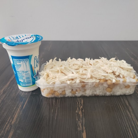 Sporcu Menü 1 (80gr.Tavuk 350gr. Pilav)+(1 Küçük Ayran)