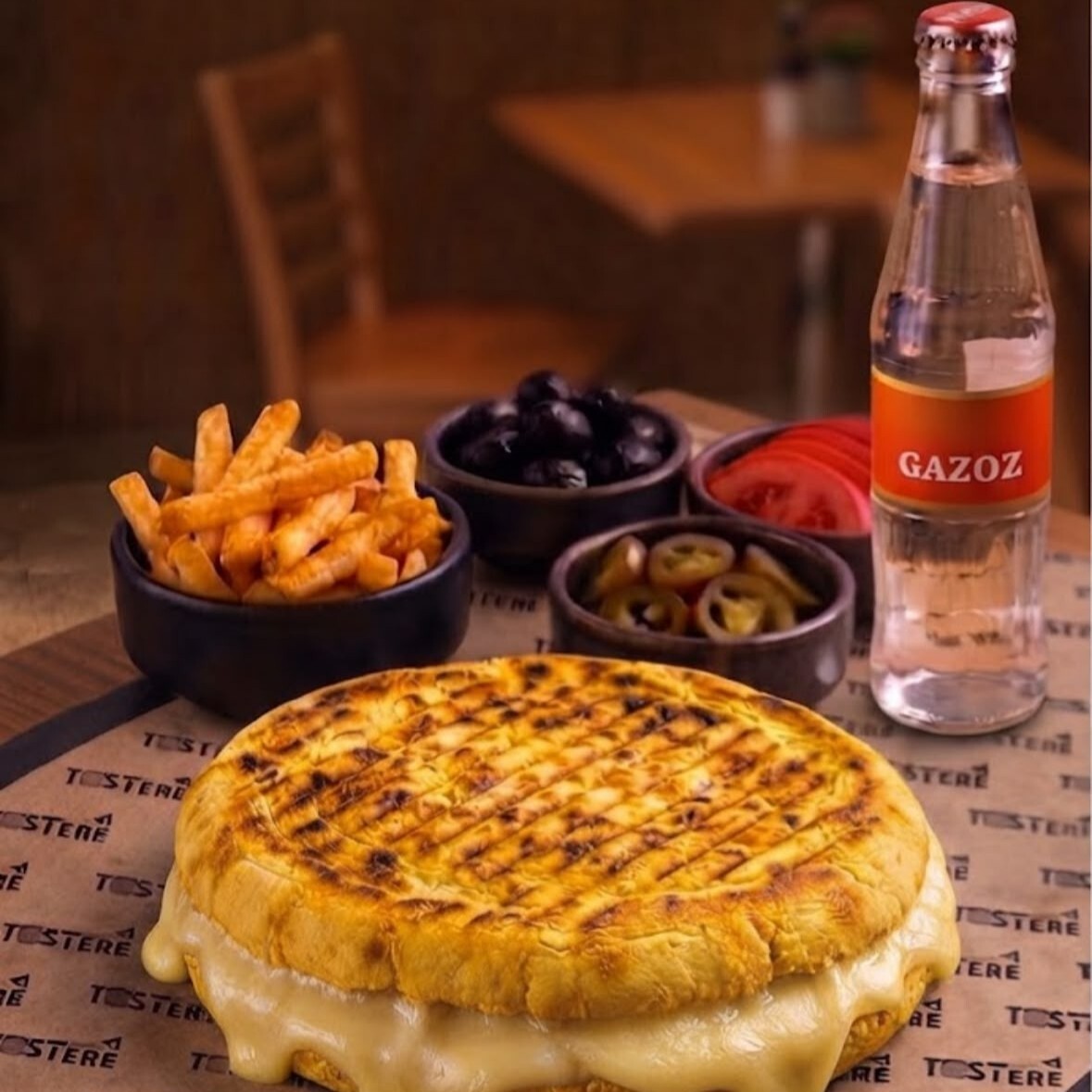 Kaşarlı Bazlama Tost Menü