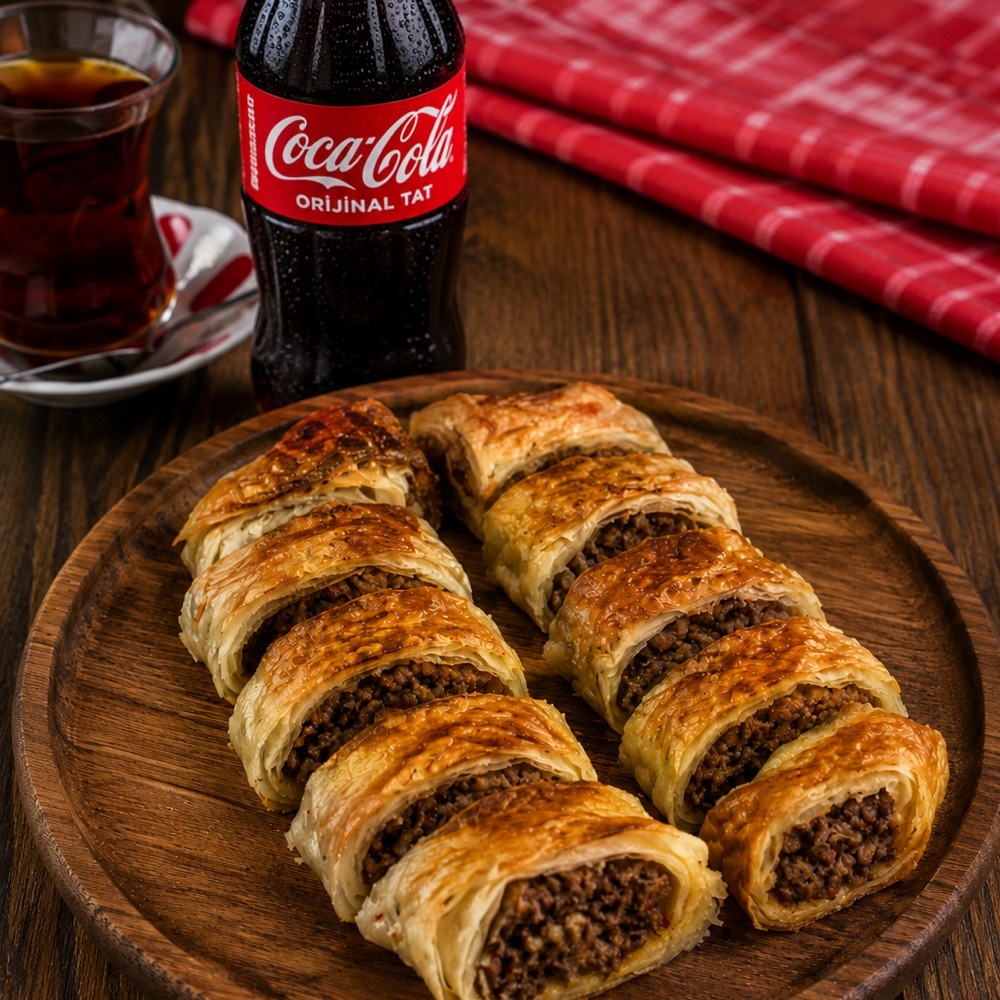 Kampanyalı Menü kıymalı börek şişe Cola