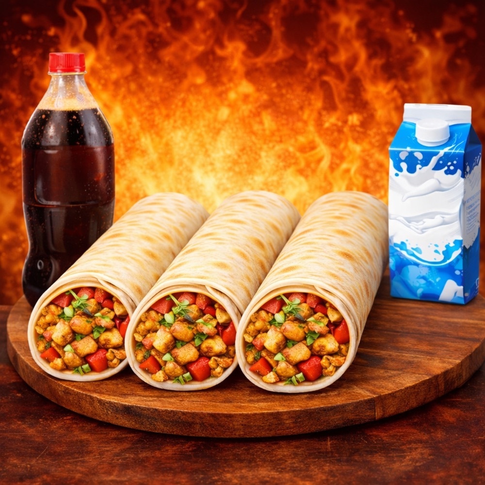 3'Lü Tavuk Tantuni Menü