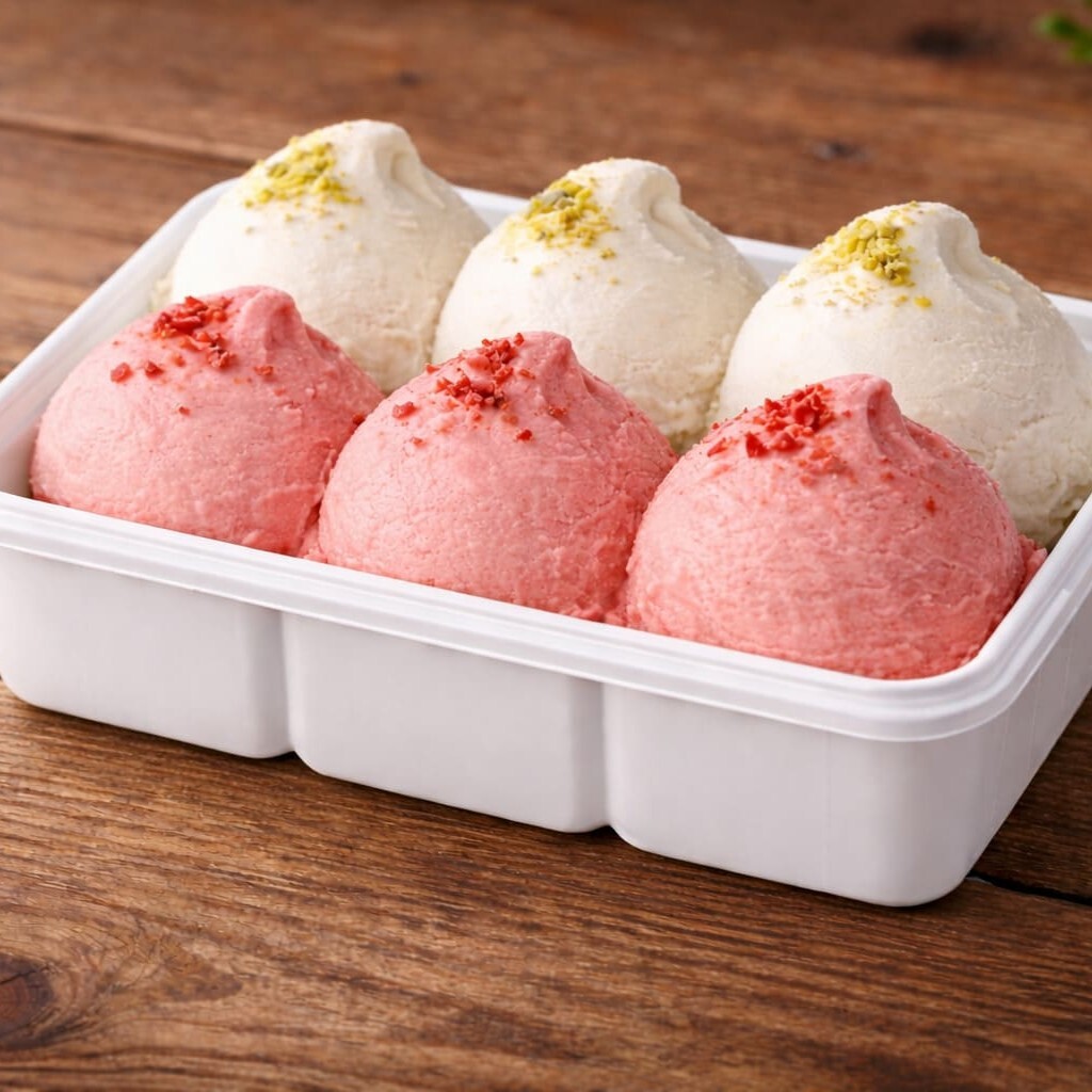 Maraş Usulü Sade&Çilekli Dondurma (500 gr.)