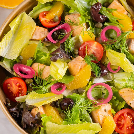 Portakal Soslu Somon Salata
