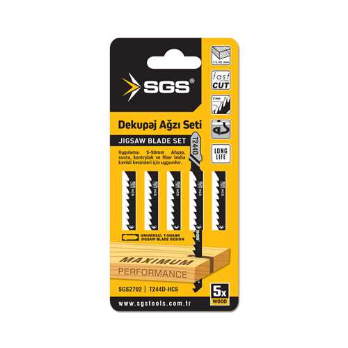 DEKUPAJ AĞZI AHŞAP T244D 5 Lİ SET