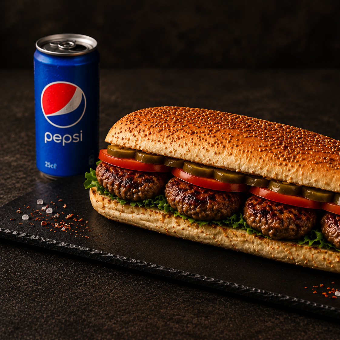 Yarım Ekmek Arası Köfte + Pepsi Cola (330ml)