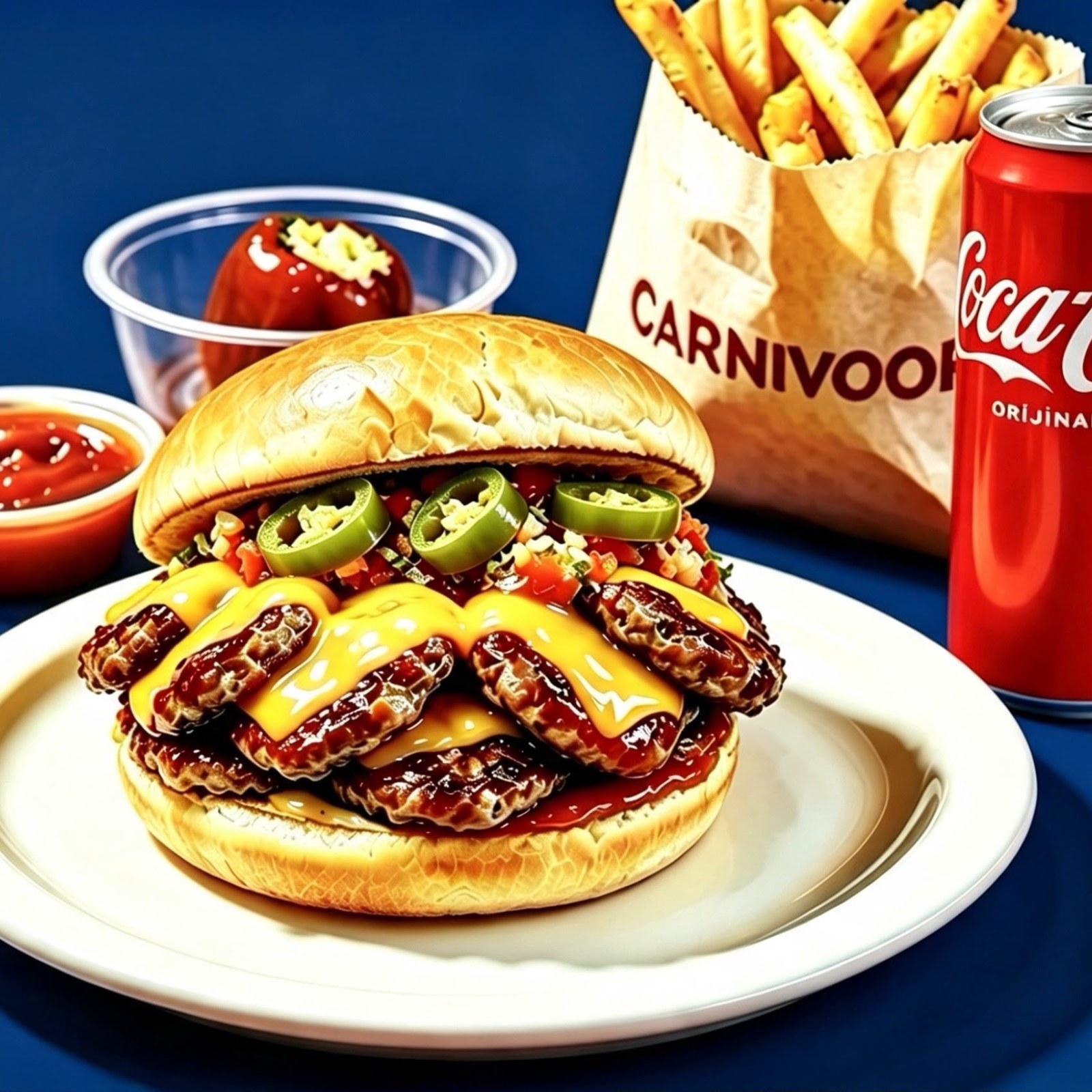 Acılı Carnivoor Köfte Burger Menü
