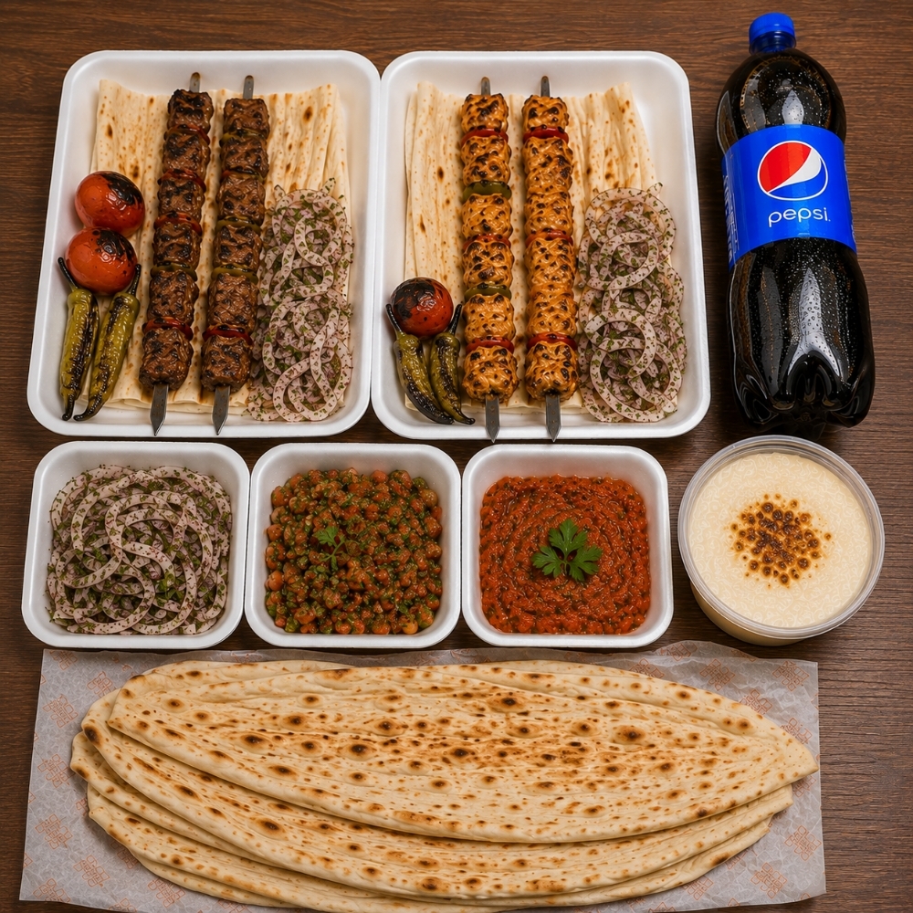 Ciğer-tavuk şiş menü