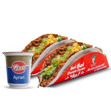 İkili Tako Ayran Menü