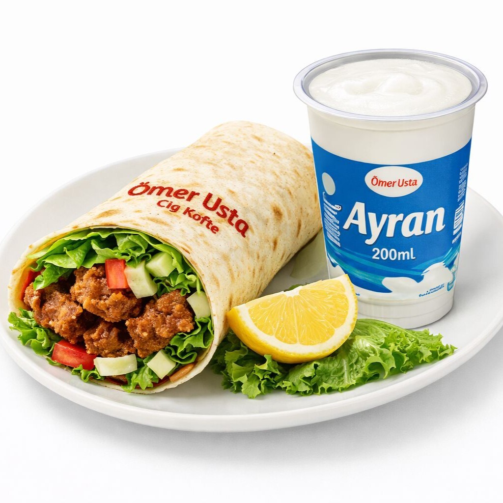 Ultra Mega Çiğ Köfte Dürüm (180 gr) Menü 1