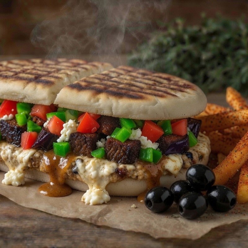 Tulum Peynirli, Dana Kavurmalı Bazlama & Patates Kızartma
