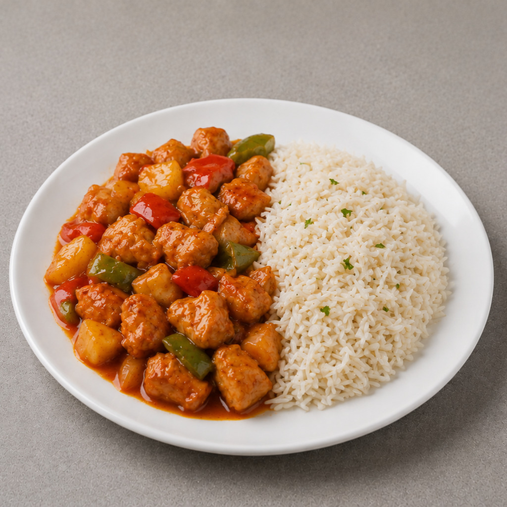 Tatlı Ekşi Soslu Tavuk & Basmati Pirinç Pilavı