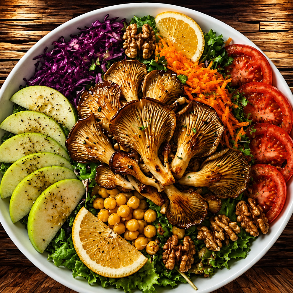 İstiridye Mantarlı Salata