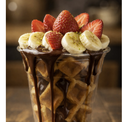 Kremalı Bardak Waffle