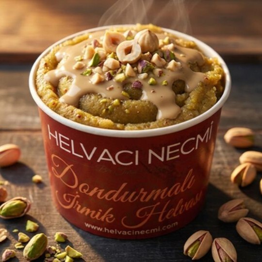 Antep Fıstıklı İrmik Helvası (200 cc)