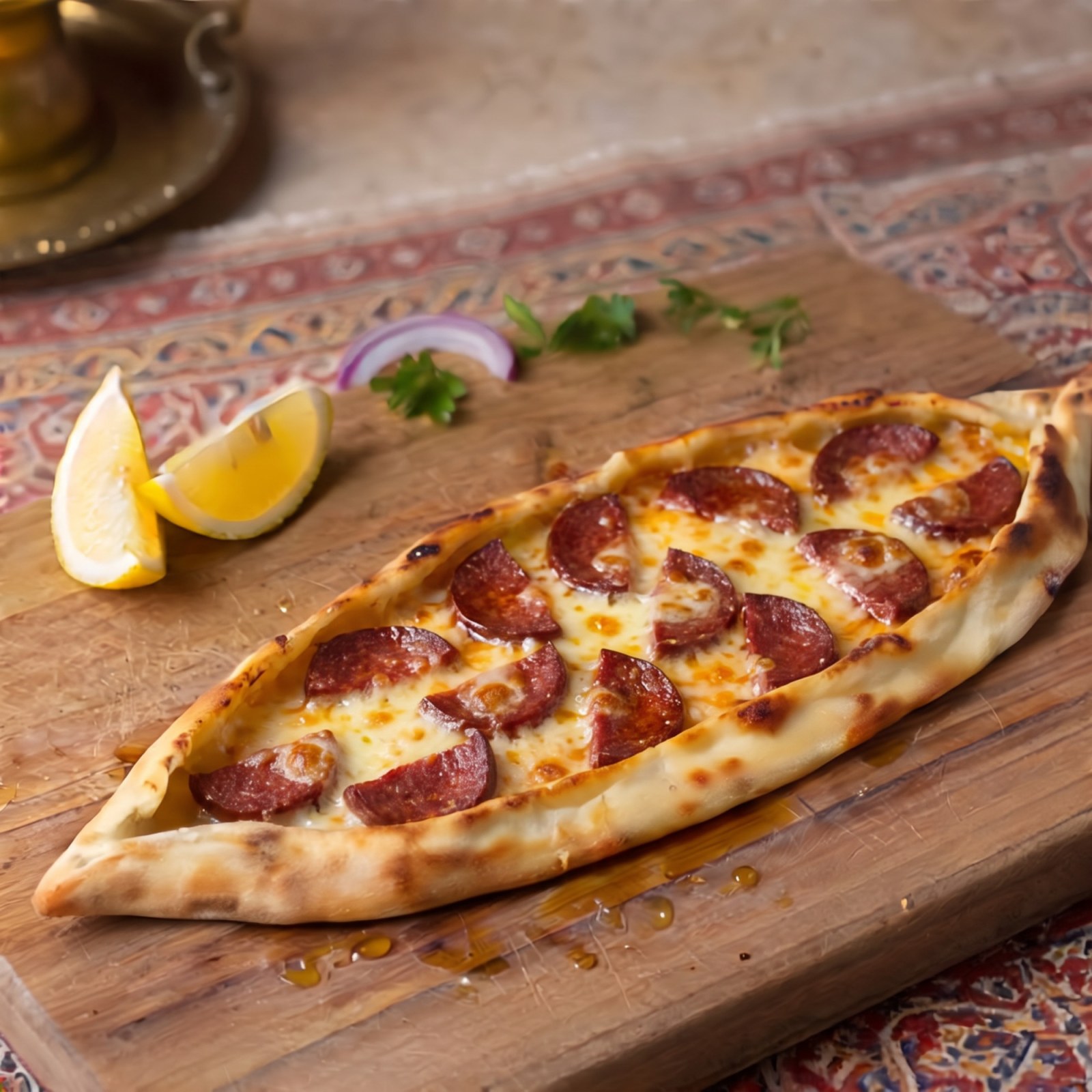Sucuklu Kaşarlı Pide