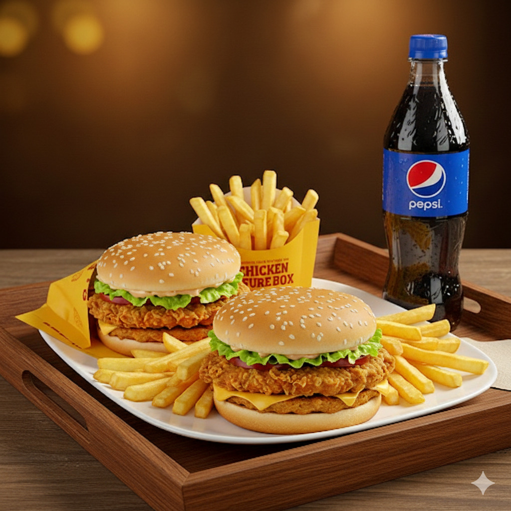 2 Li Double Çıtır Burger Menü